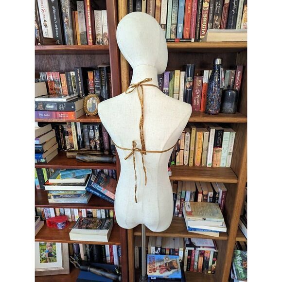 OH la luxe gold chainmail crop tie top sz s nwt - Picture 2 of 6